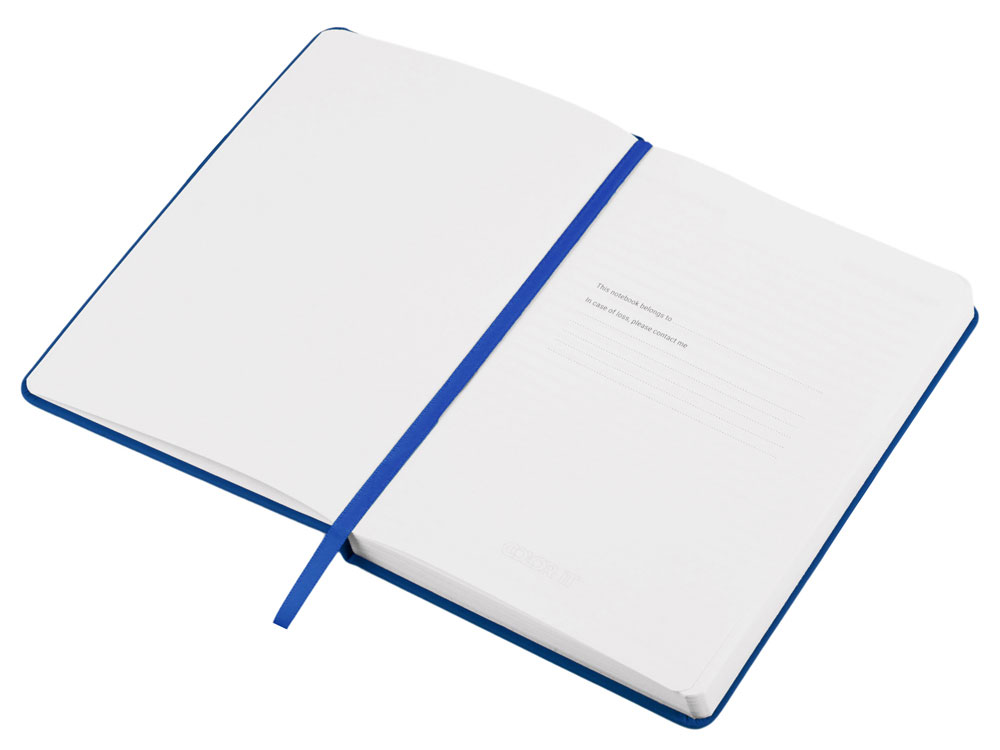 Бизнес-блокнот C2 софт-тач, твердая обложка, 128 листов, синий-2