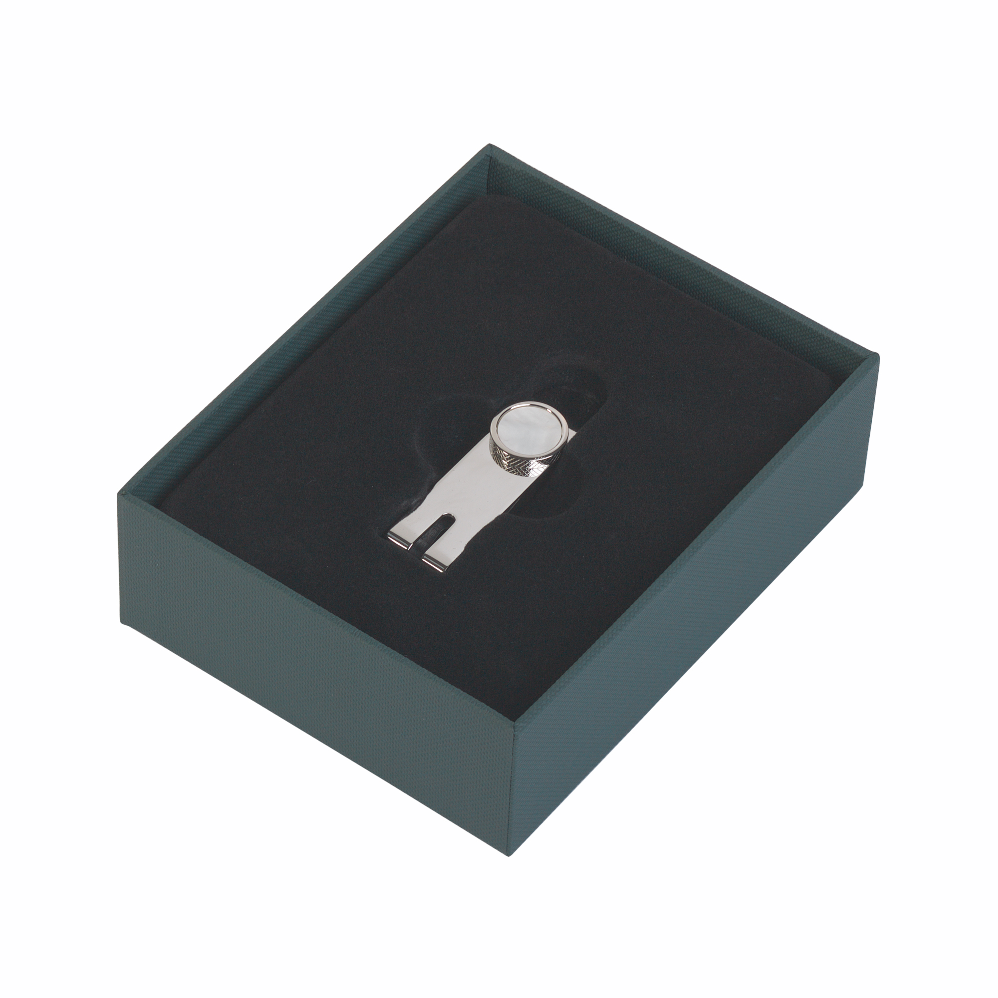 Зажим для денег, вставка перламутр-1