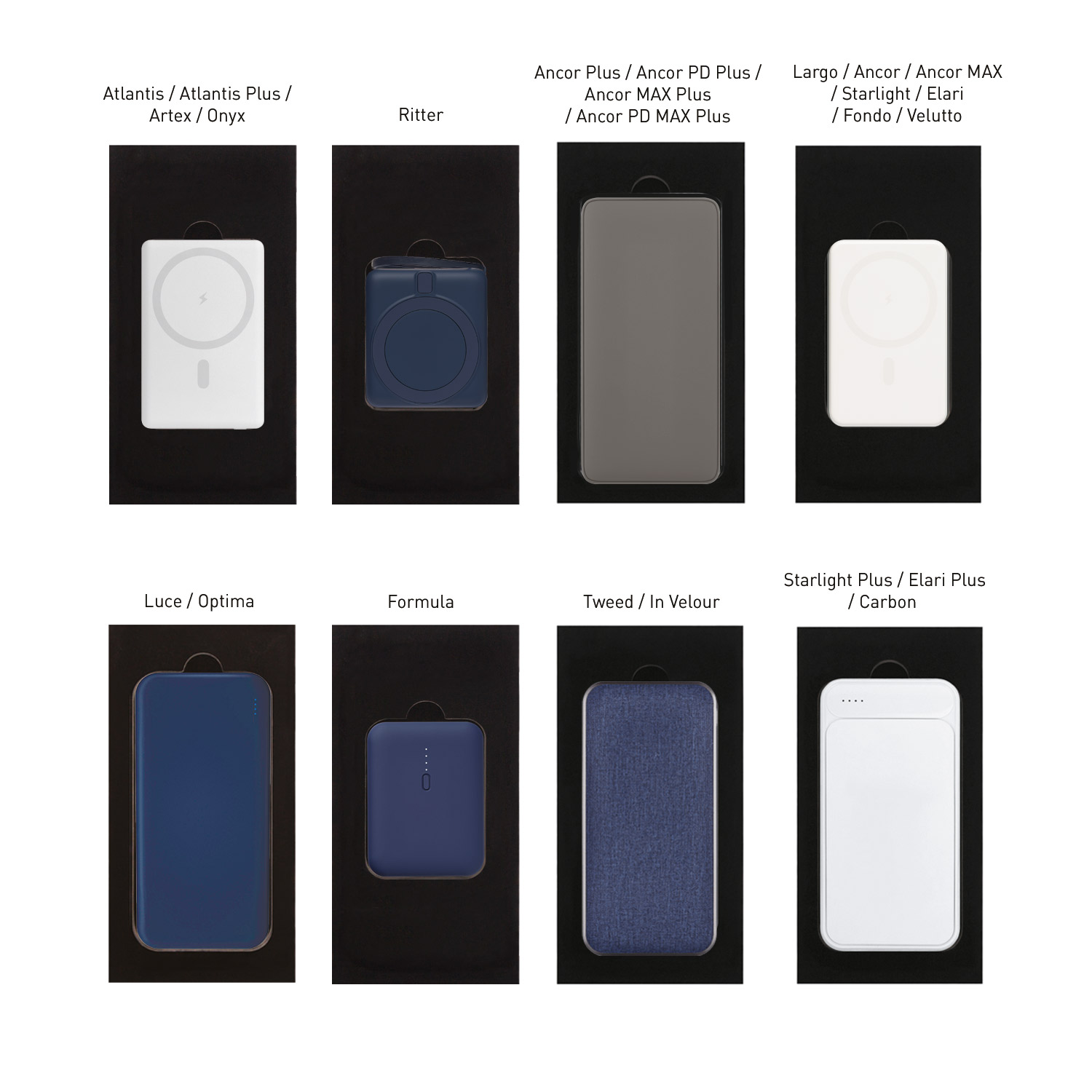 Подарочная коробка с ложементом для ежедневника, ручки и аккумулятора, черная (под съемные ложементы)-4