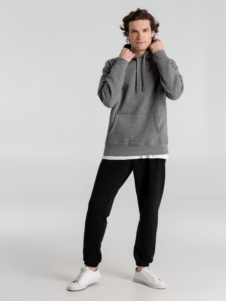 Толстовка с капюшоном унисекс King, темно-серый меланж-5