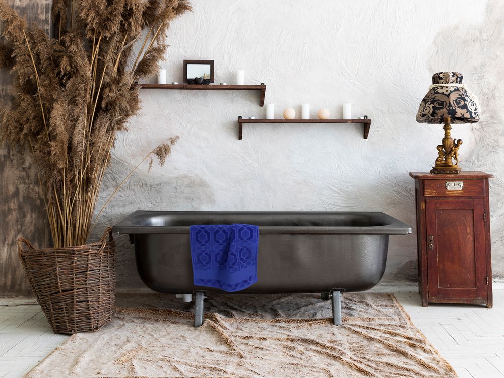 Полотенце Velin, большое, синее-1