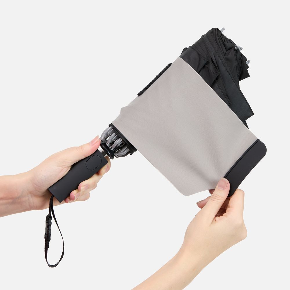 Зонт обратного сложения Easyroll, черный-3