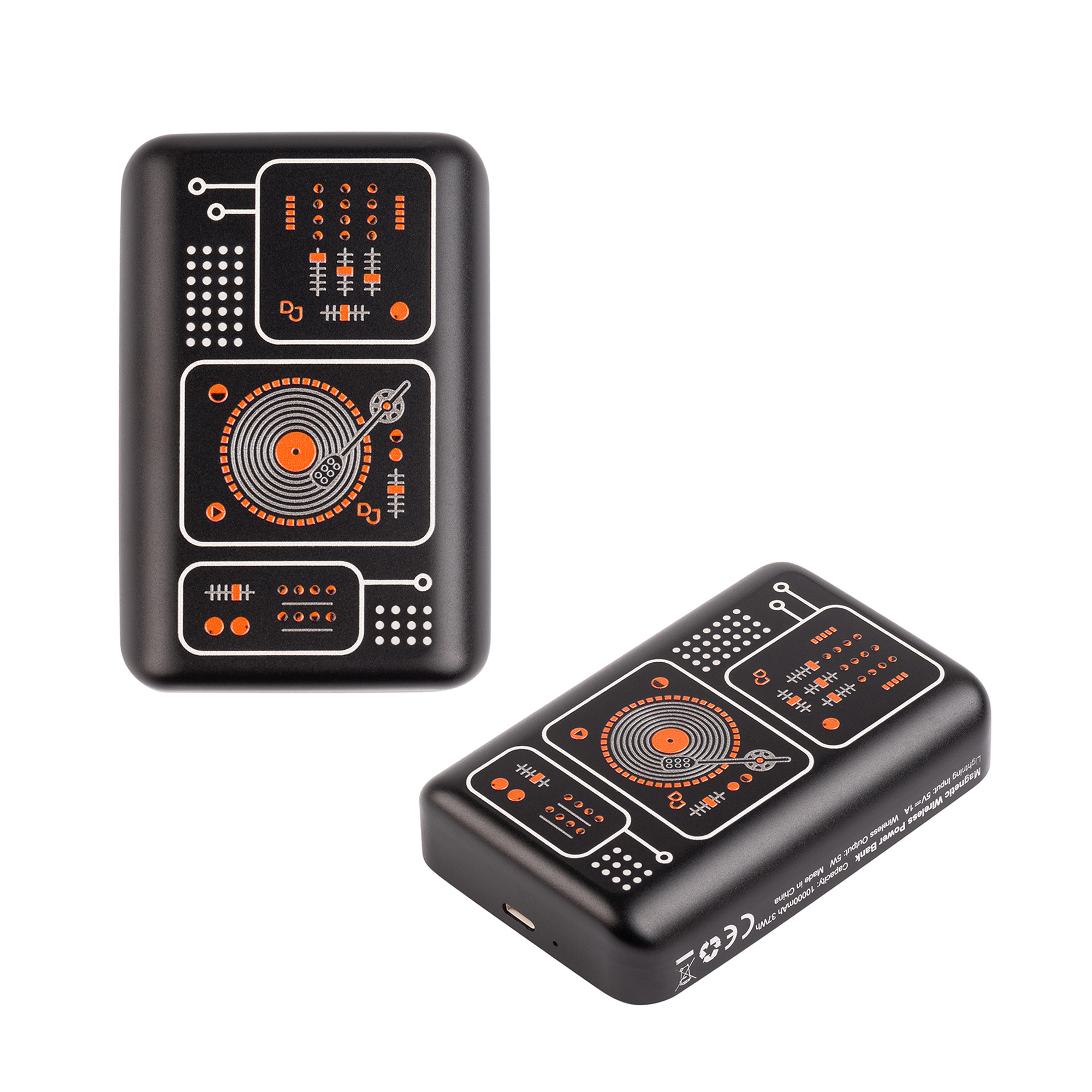 Беспроводное зарядное устройство "Skeleton" 10000 mAh с функцией MagSafe, прозрачный пластик/алюминий-3