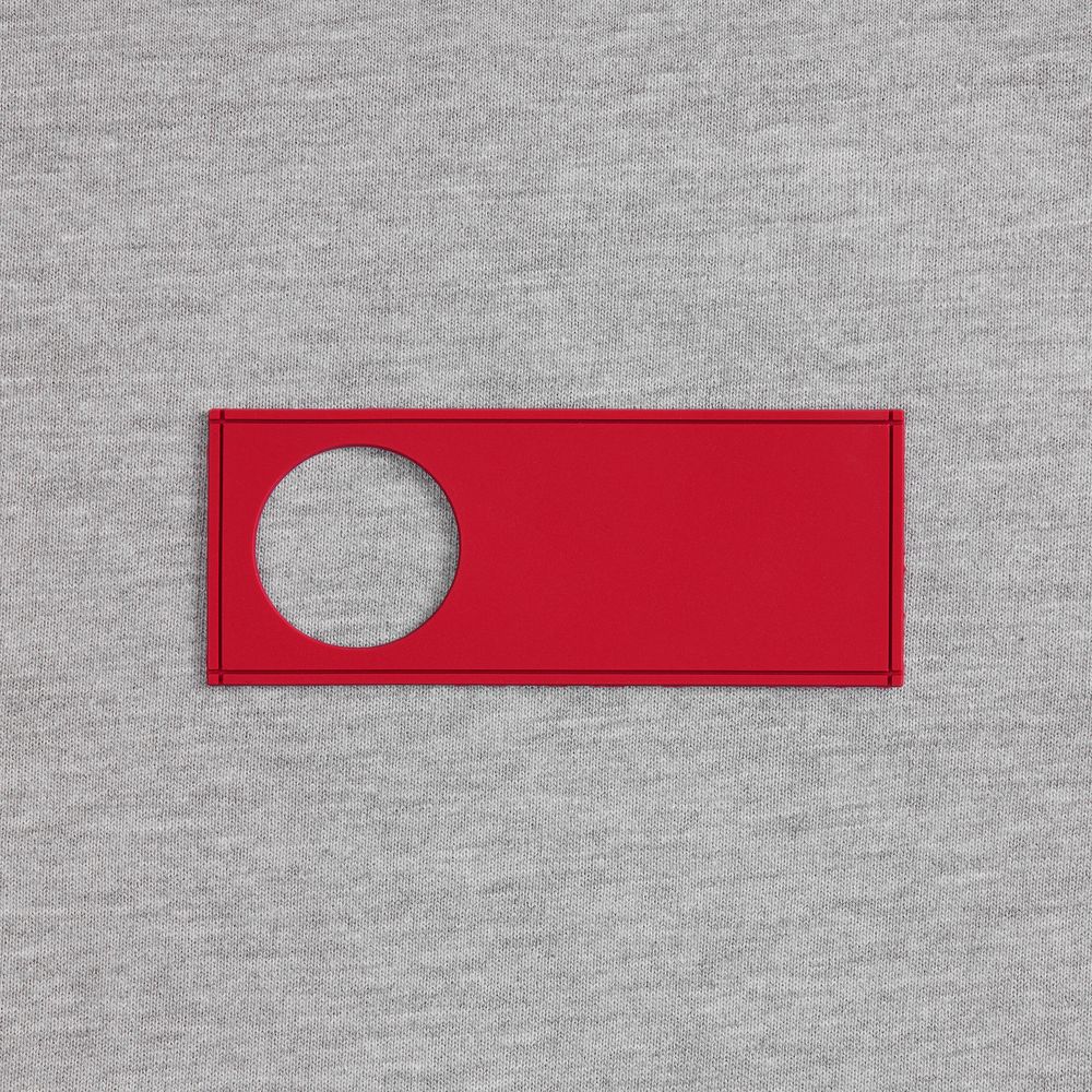 Лейбл из ПВХ с вырубкой «Круг», красный-2