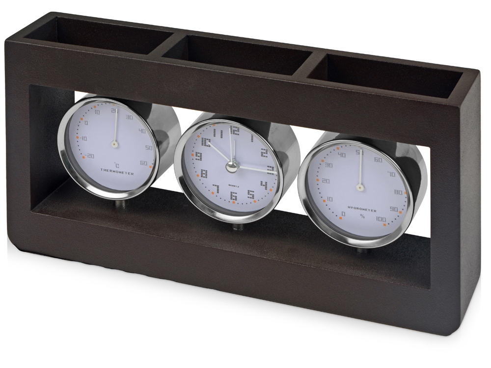 Погодная станция Трилогия, коричневый/серебристый-0