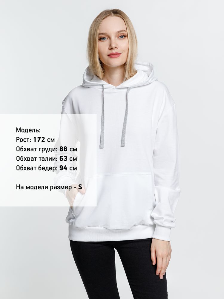 Толстовка с капюшоном Kirenga, белая (белоснежная)-3
