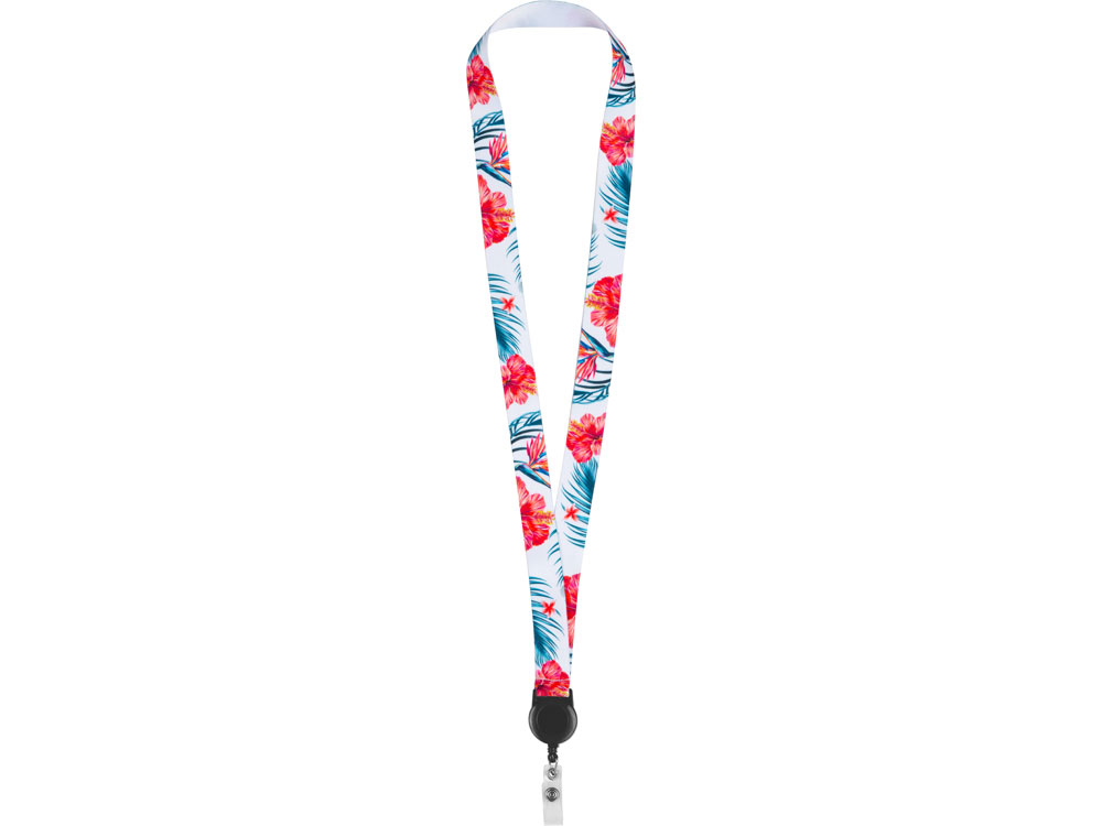 Ланъярд 2 см с ретрактором, черный-1