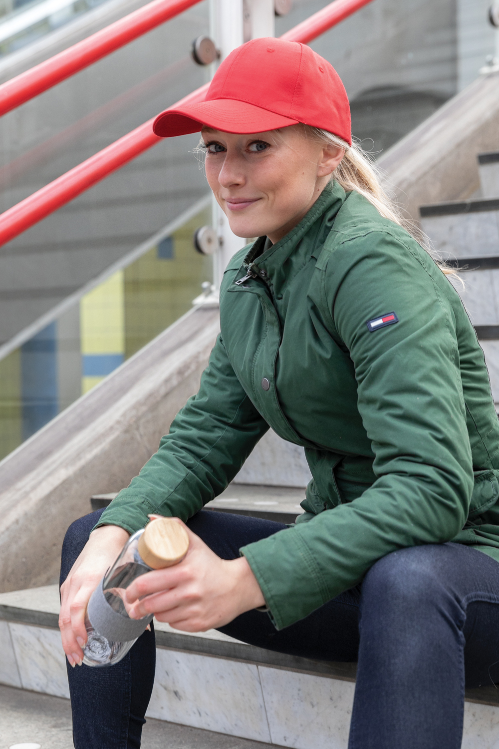 Бейсболка Impact из переработанного хлопка AWARE™, 6 клиньев, 280 г/м2-4