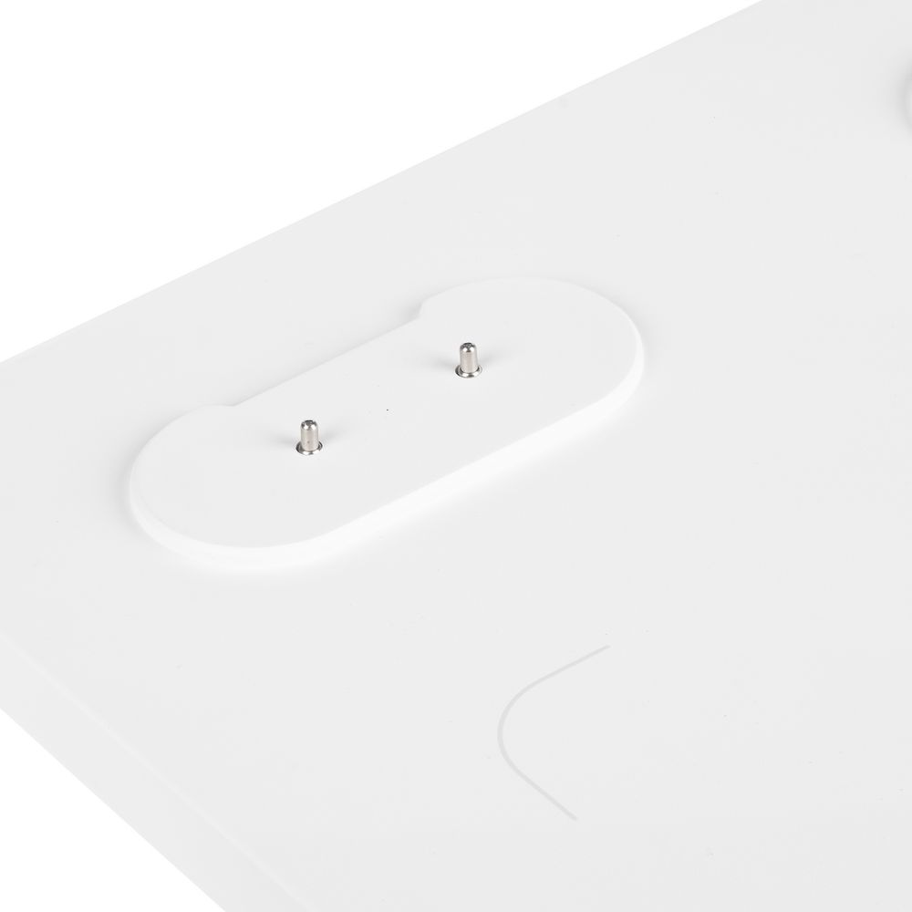 Станция беспроводной зарядки с колонкой и ночником Trilogy, белая-3