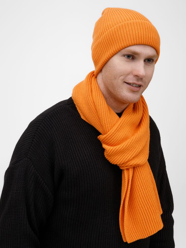 Шарф Nobilis Mono, оранжевый (абрикос)-3