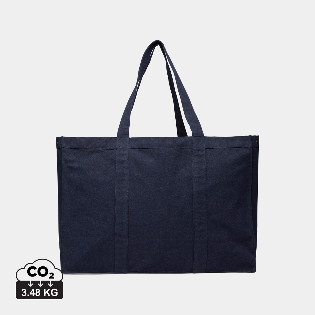 Большая сумка-шоппер VINGA Hilo из переработанного неокрашенного канваса AWARE™, 400 г/м² синий-5