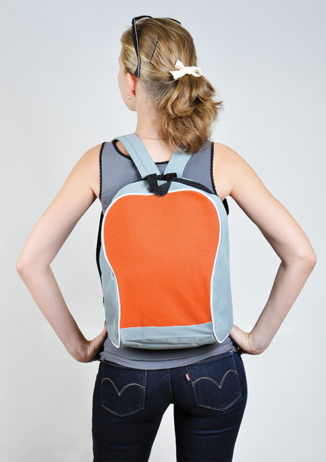 Промо-рюкзак FUN, оранжевый, серый-2