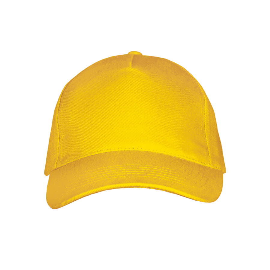 Бейсболка LONG BEACH, 5 клиньев, металлическая застежка, золотистый-2