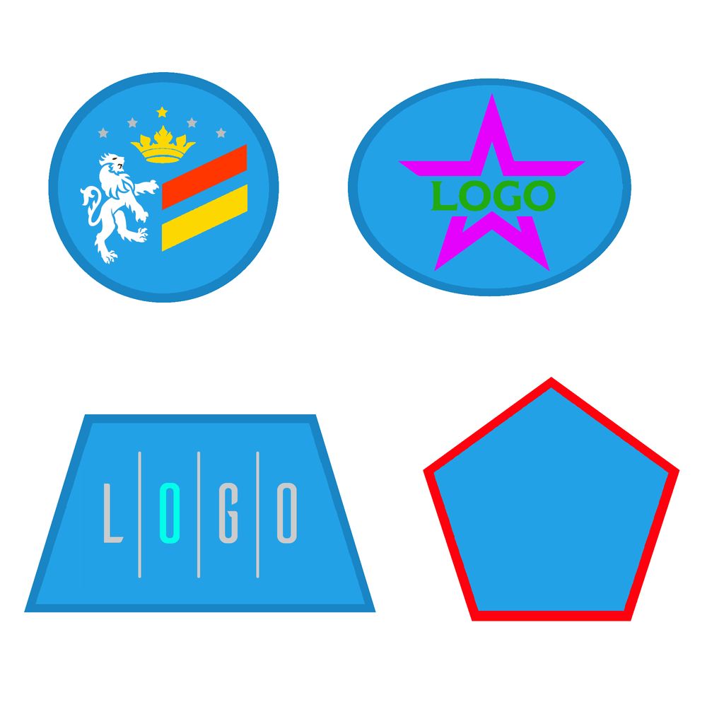 Шеврон из габардина Gabo L, голубой-0