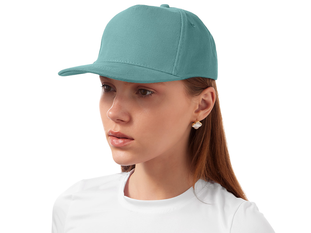 Бейсболка Florida 350 5-панельная, припылено-бирюзовый-2