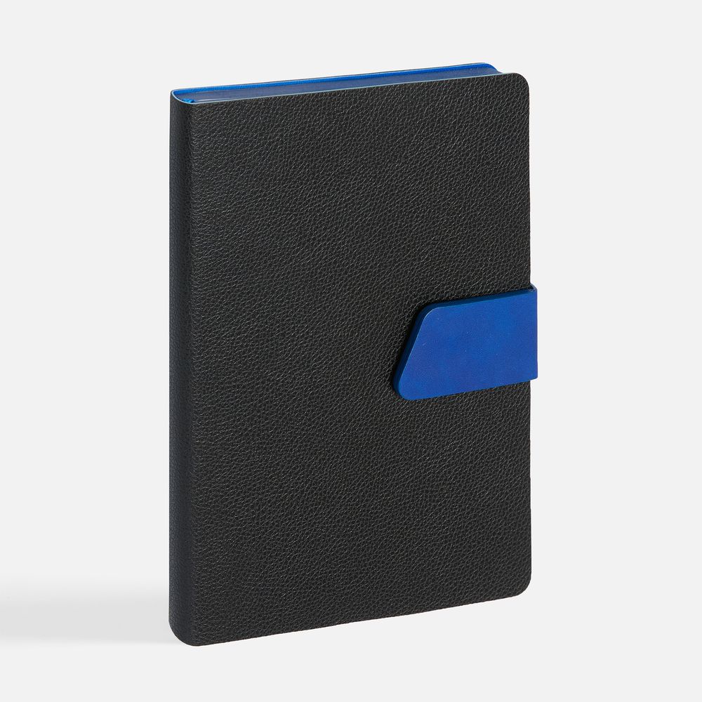 Ежедневник Boom, недатированный, черный с ярко-синий-0