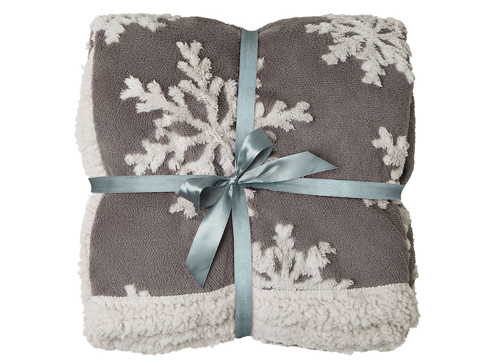 Плед Snowflake новогодний-10