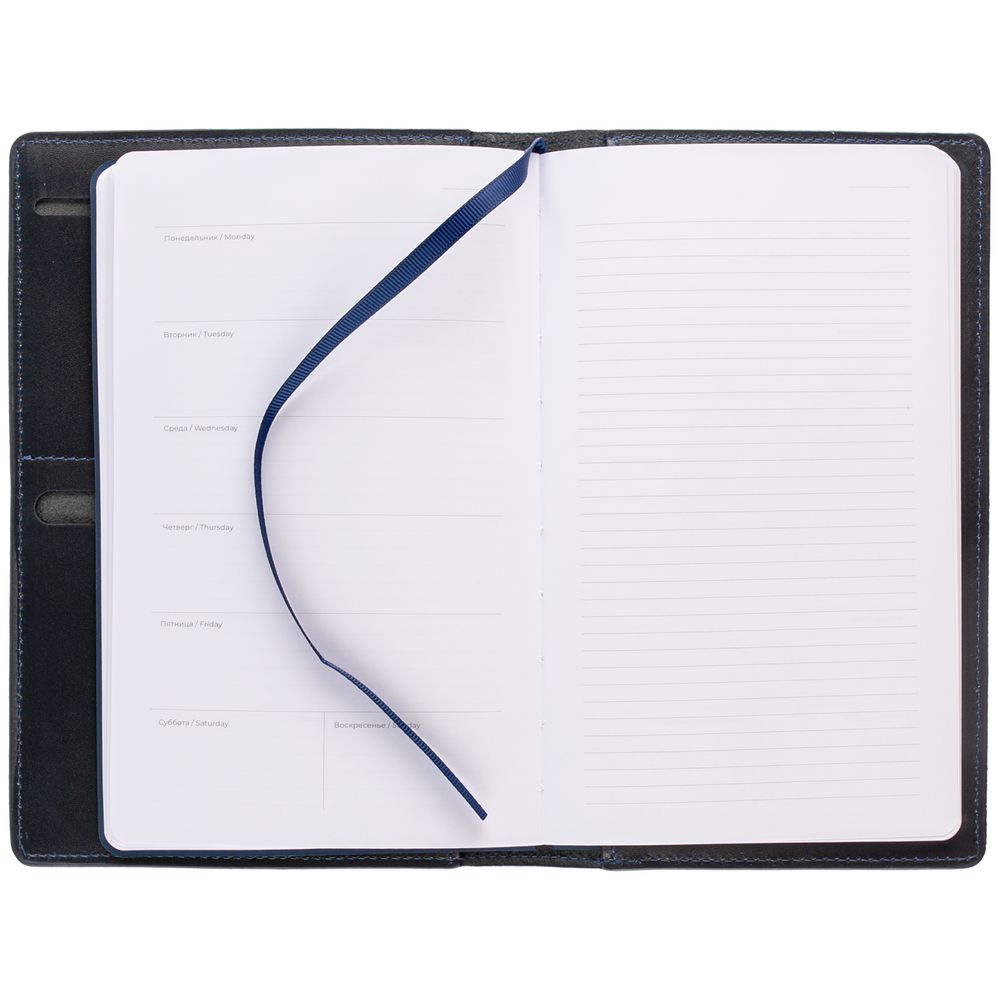 Еженедельник-портфолио Remini, недатированный, темно-синий-3
