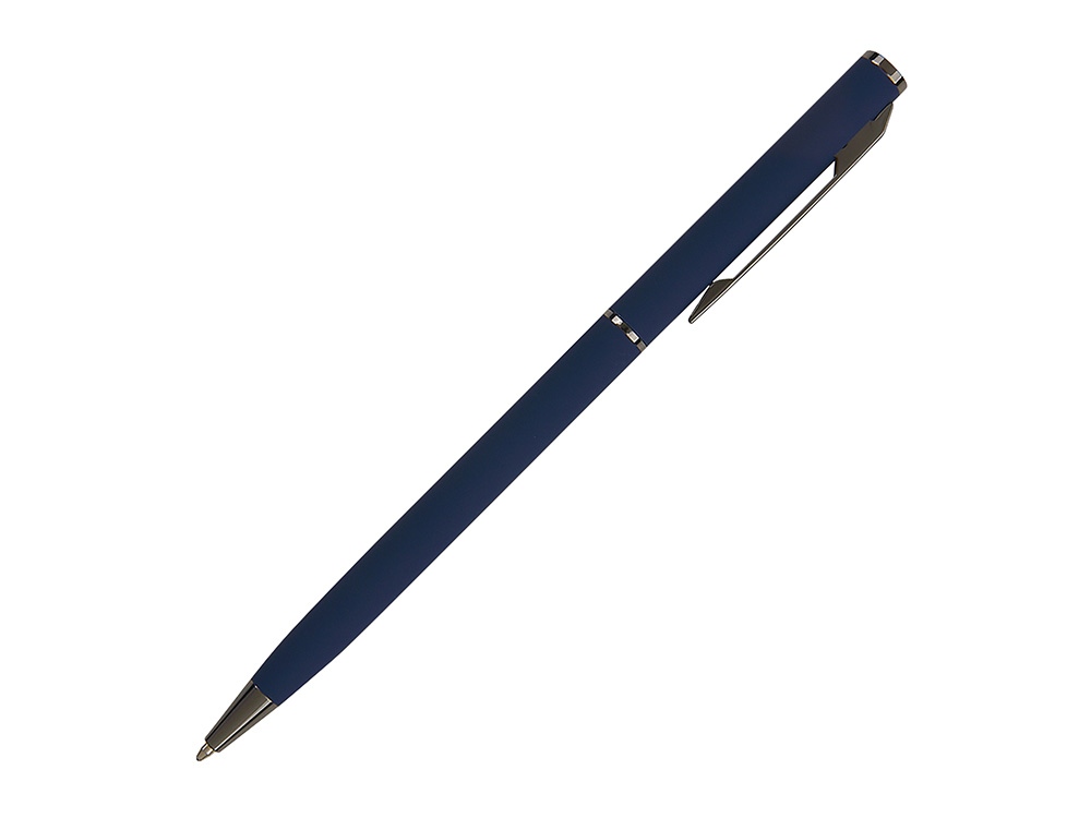 Ручка шариковая автоматическая BrunoVisconti® PALERMO цвет корпуса темно-синий, soft-touch, 0.7 мм-0