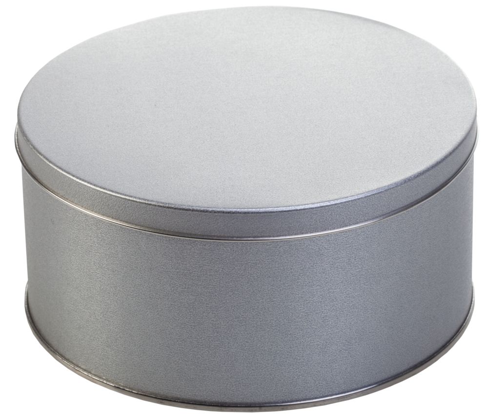 Коробка Pragmax M, круглая, серебристая-1