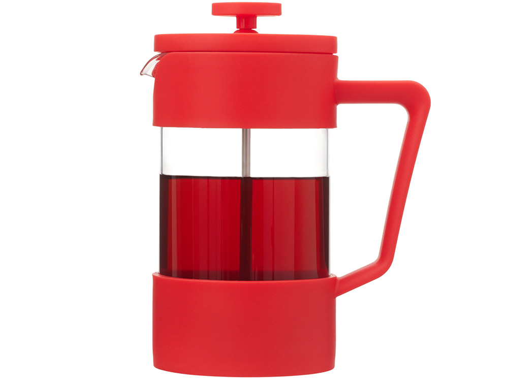 Пластиковый френч-пресс Intense, 600мл, красный-5