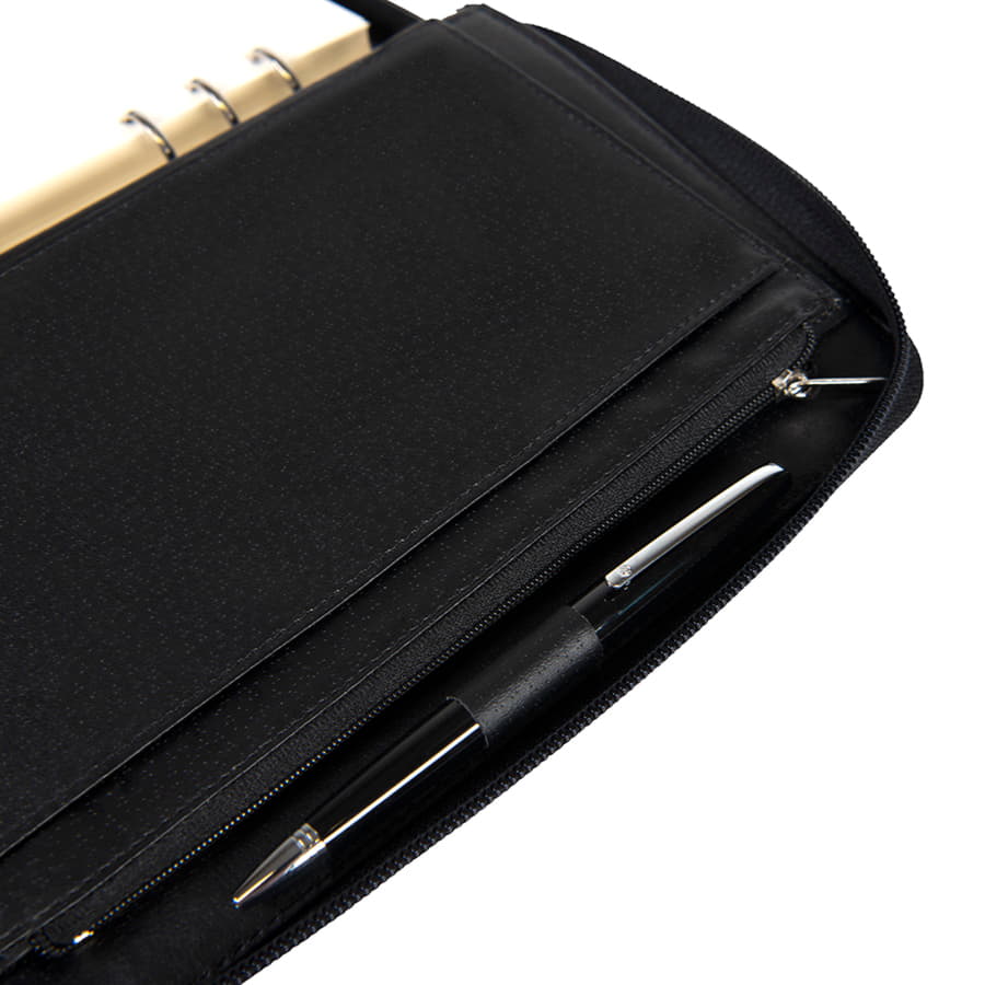 Ежедневник недатированный Chief, A5, на молнии, черный, кремовый блок, подарочная коробка, черный-3