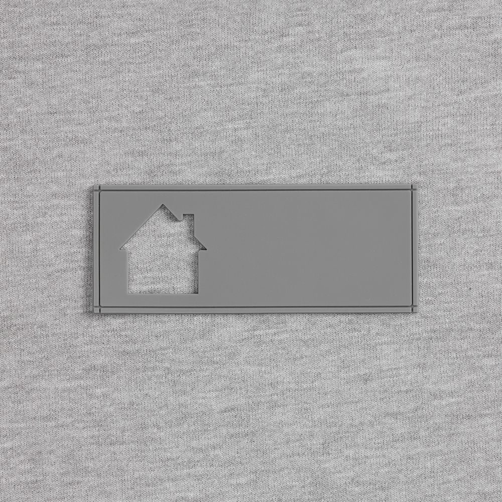 Лейбл из ПВХ с вырубкой «Дом», серый-2