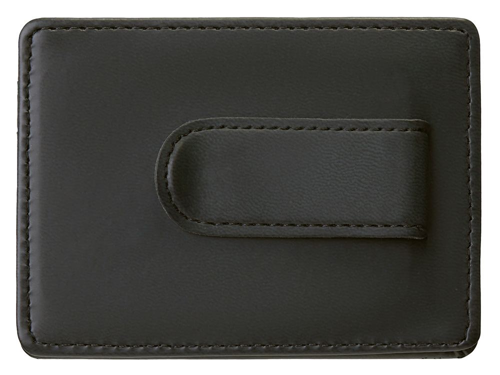 Картхолдер для двух карт и наличных денег с зажимом Crave, черный-2