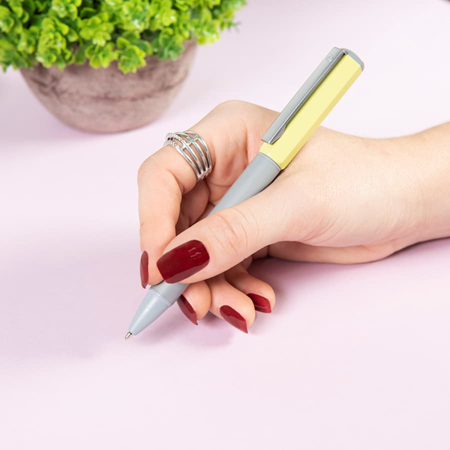 Ручка шариковая SWEETY, бирюзовый, серый-3