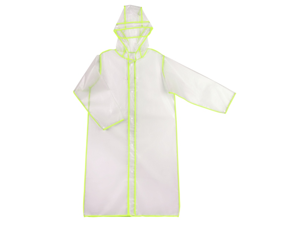 Дождевик Providence, прозрачный/зеленый с чехлом-0