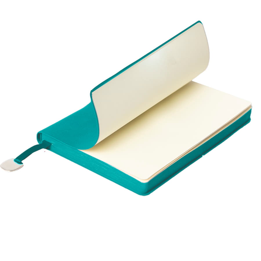 Ежедневник недатированный Fusion, А5, бирюзовый, кремовый блок в линейку, бирюзовый-4