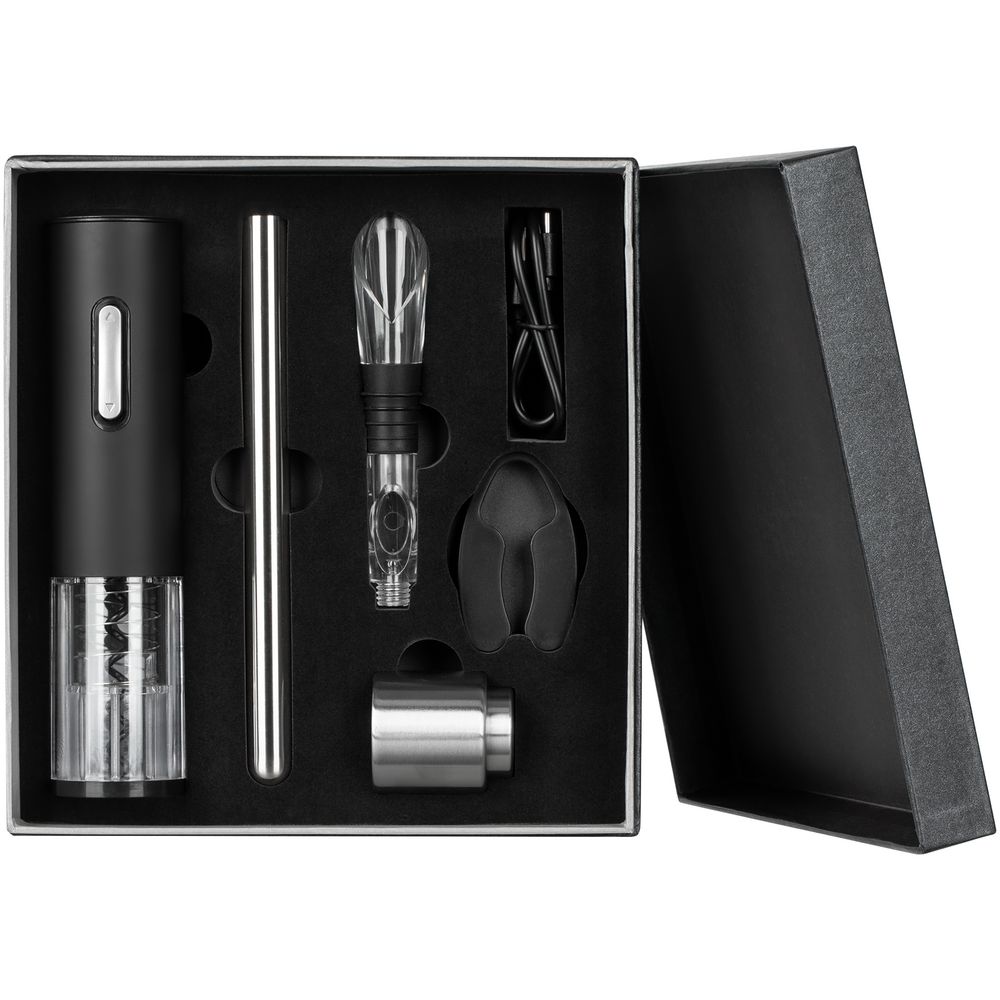 Винный набор Wine Diesel, черный-1