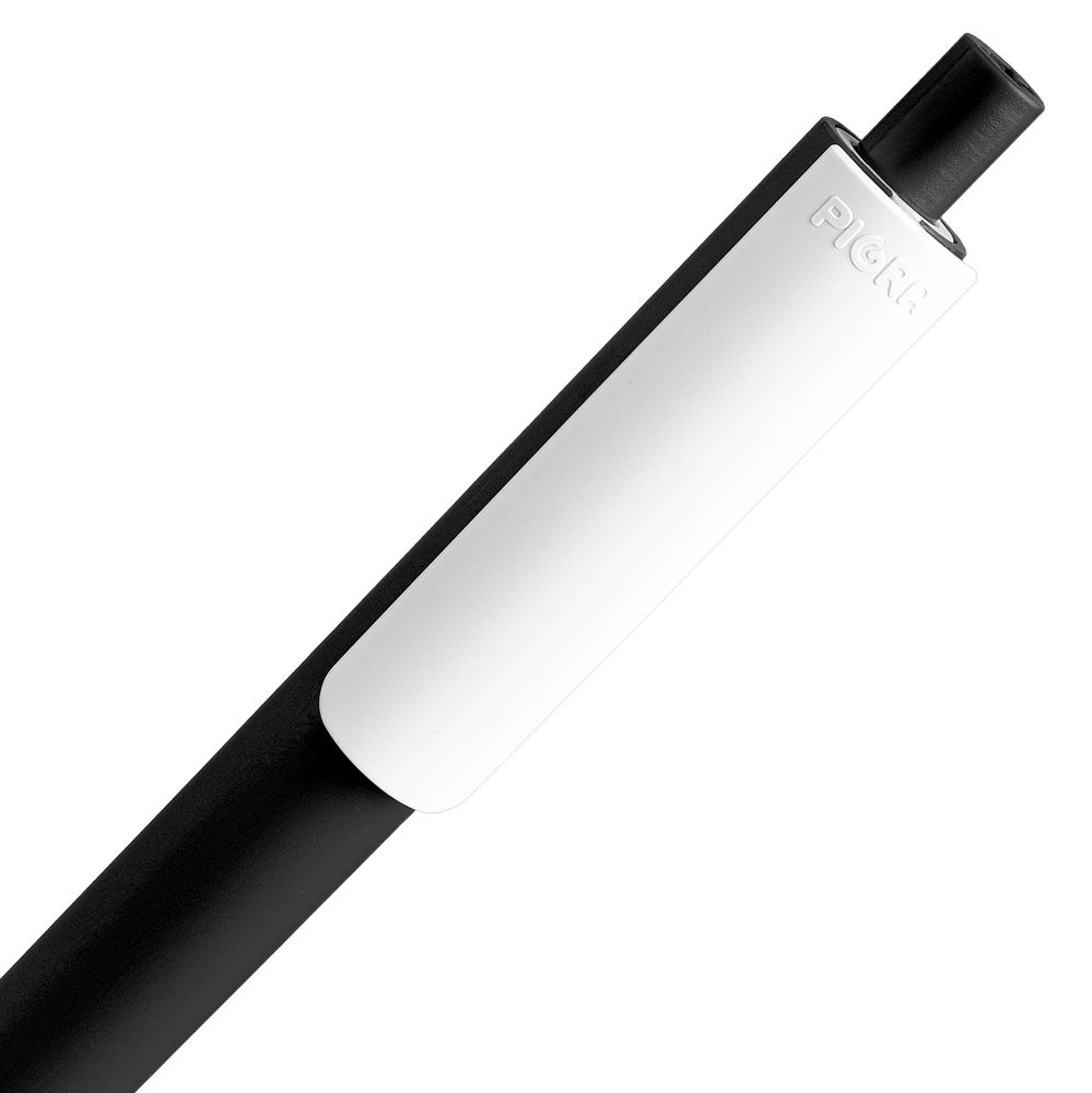 Ручка шариковая Pigra P03 Mat, черная с белым-4