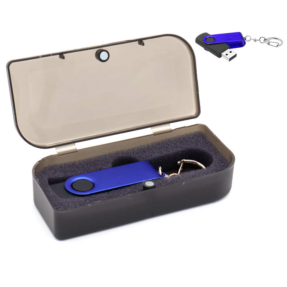 Флешка Twist Color 16 Гб в футляре, Синий-0