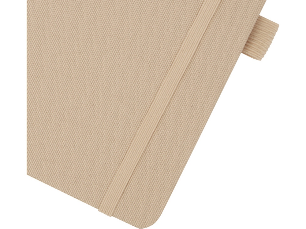 Блокнот Honua форматом A5 из переработанной бумаги с обложкой из переработанного ПЭТ, бежевый овсяный-3