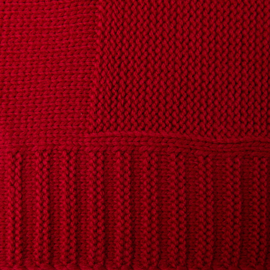Плед ELSKER MINI, 120х170 см,  шерсть 30%, акрил 70%, , красный-3