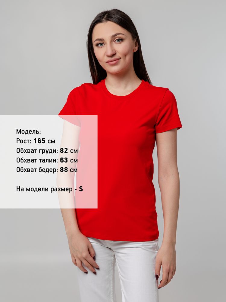 Футболка женская T-bolka Stretch Lady, красная-3