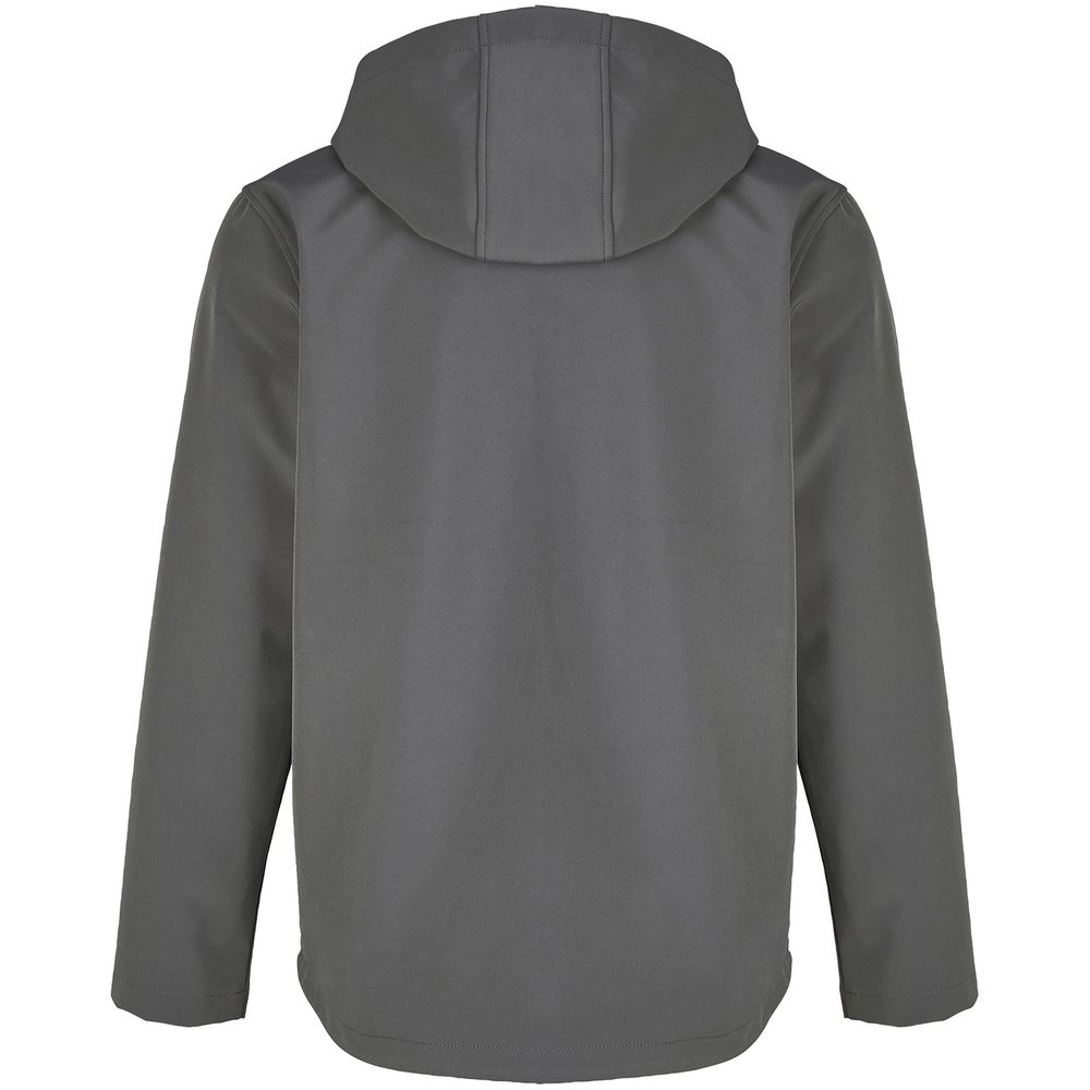 Куртка софтшелл с капюшоном мужская Race Men, темно-серая-2