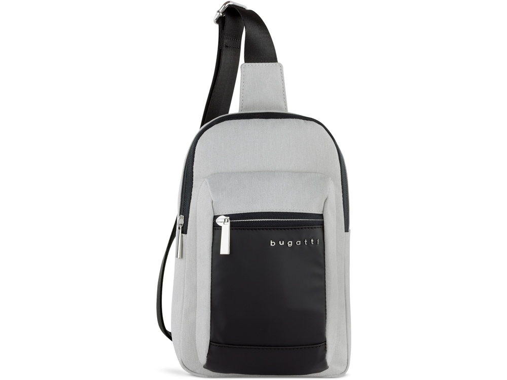 Сумка кросс-боди мужская BUGATTI Sera, светло-серая, полиэстер, 17х6х26,5 см, 2,5 л-1