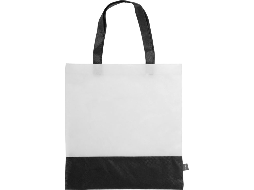 Сумка-шоппер двухцветная Revive из нетканого переработанного материала, черный-2