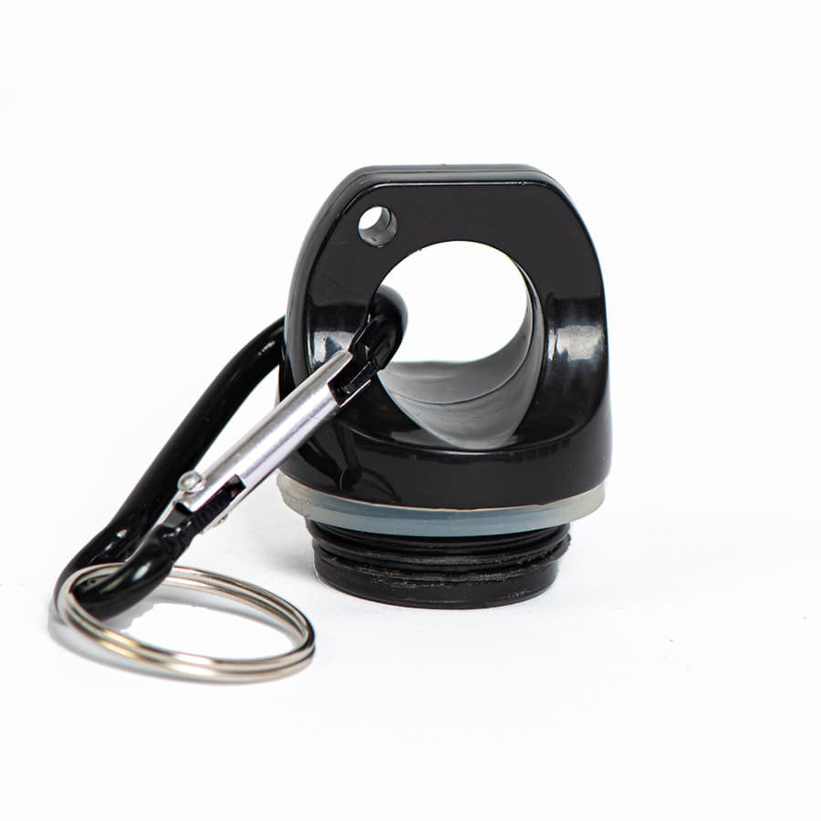 Бутылка для воды с карабином MENTO, 400мл, черный-1