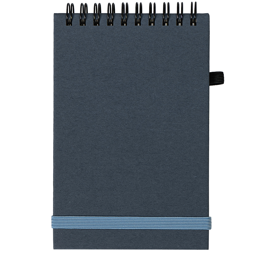 Блокнот на спирали MEMO, размер 95х145 мм, синий, блок в клетку, синий-1