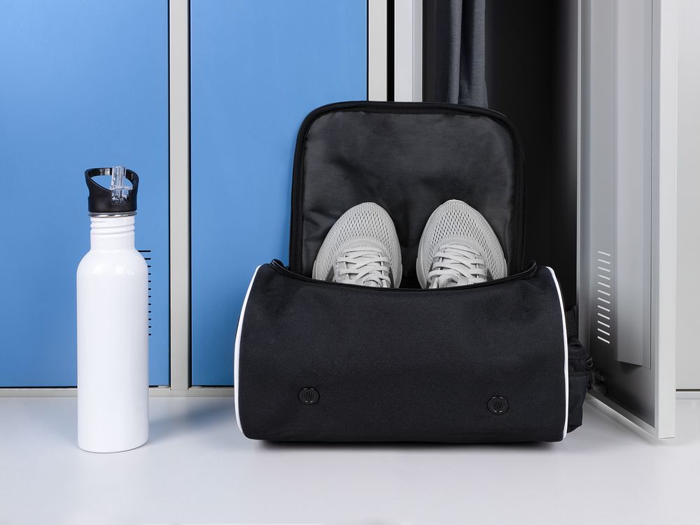 Сумка для обуви Equipex, черная с белым-5