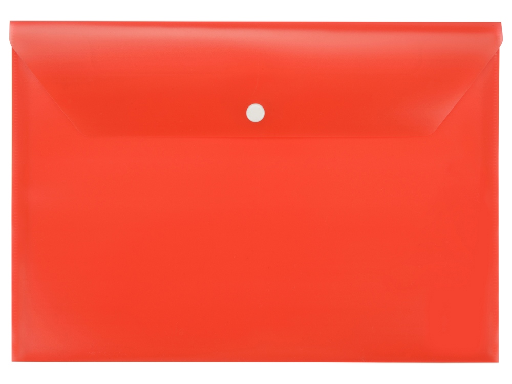Папка-конверт А4 с кнопкой, красный-1