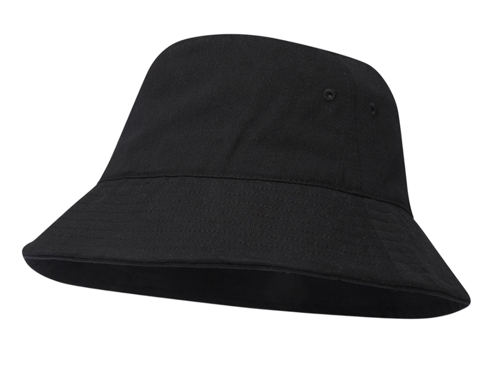 Панама Wicklow из переработанного материала - Сплошной черный-0