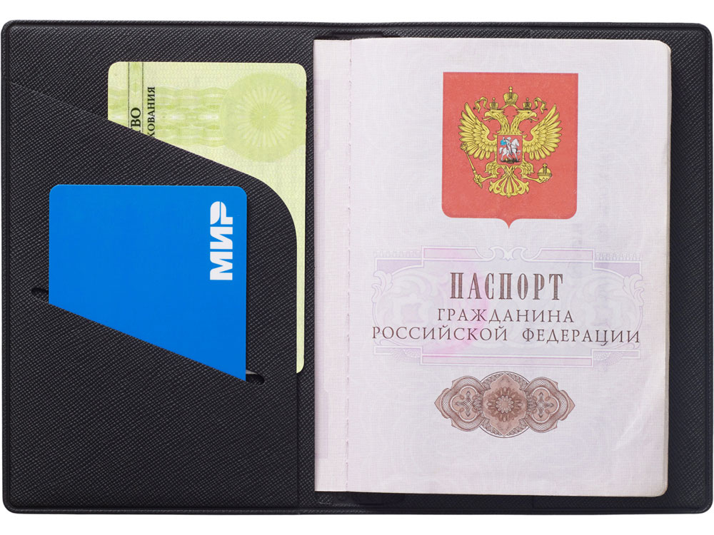 Обложка для паспорта Favor, черная-3