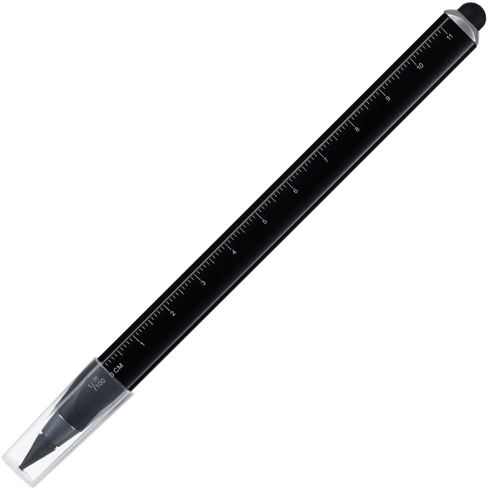 Вечный карандаш Tricore со стилусом, черный-3