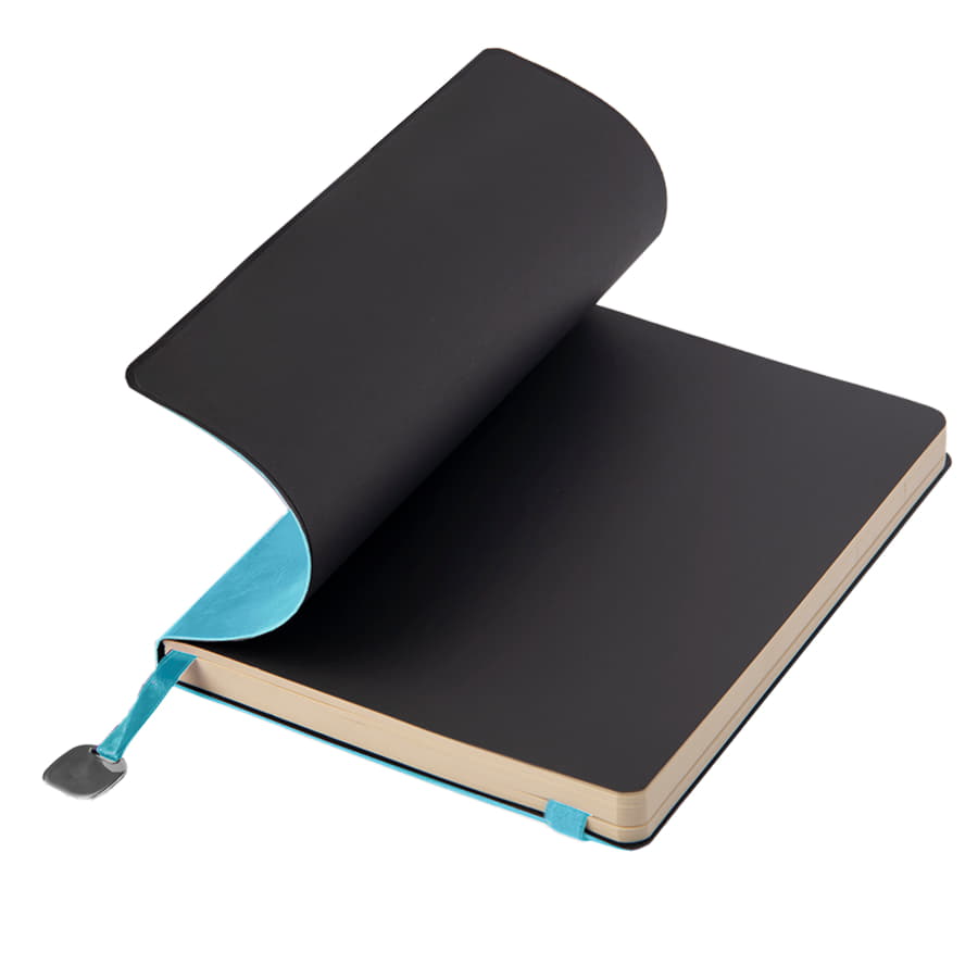 Ежедневник недатированный Boomer, А5,  лазурный, кремовый блок в линейку, без обреза, лазурный-3