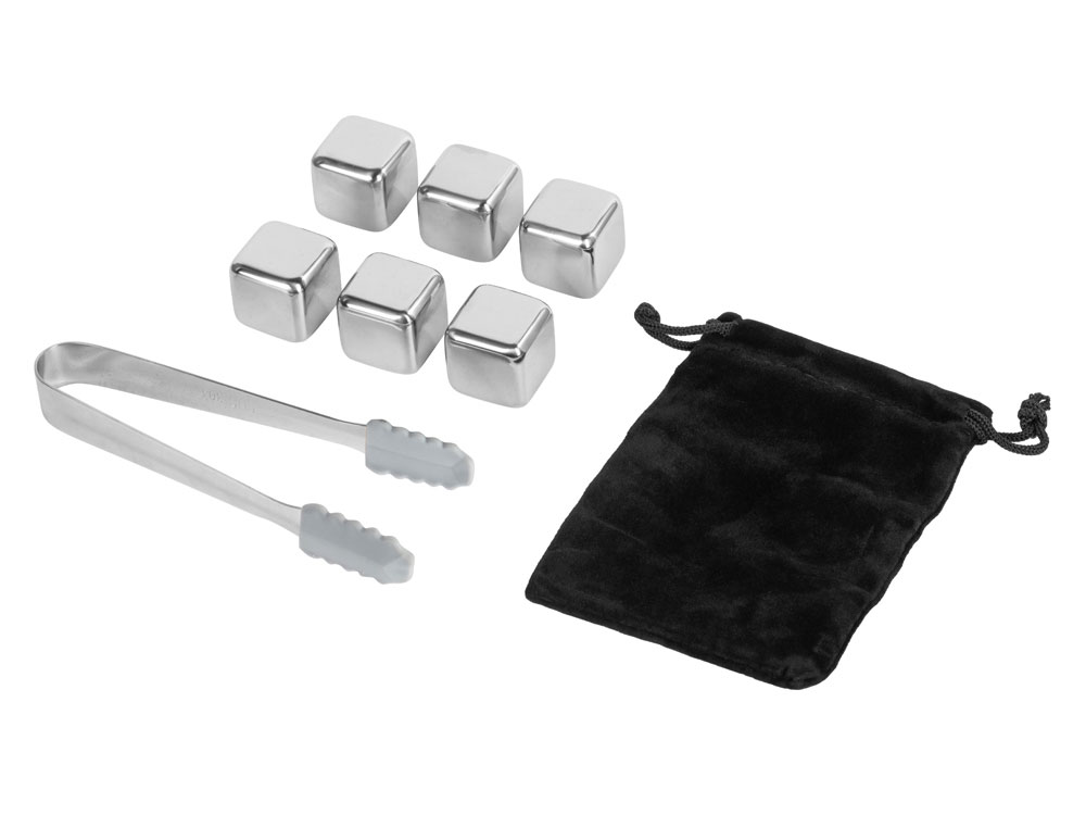 Набор для виски Skye со стальными охлаждающими камнями, щипцами, мешочком в коробке, кашированной картоном-2