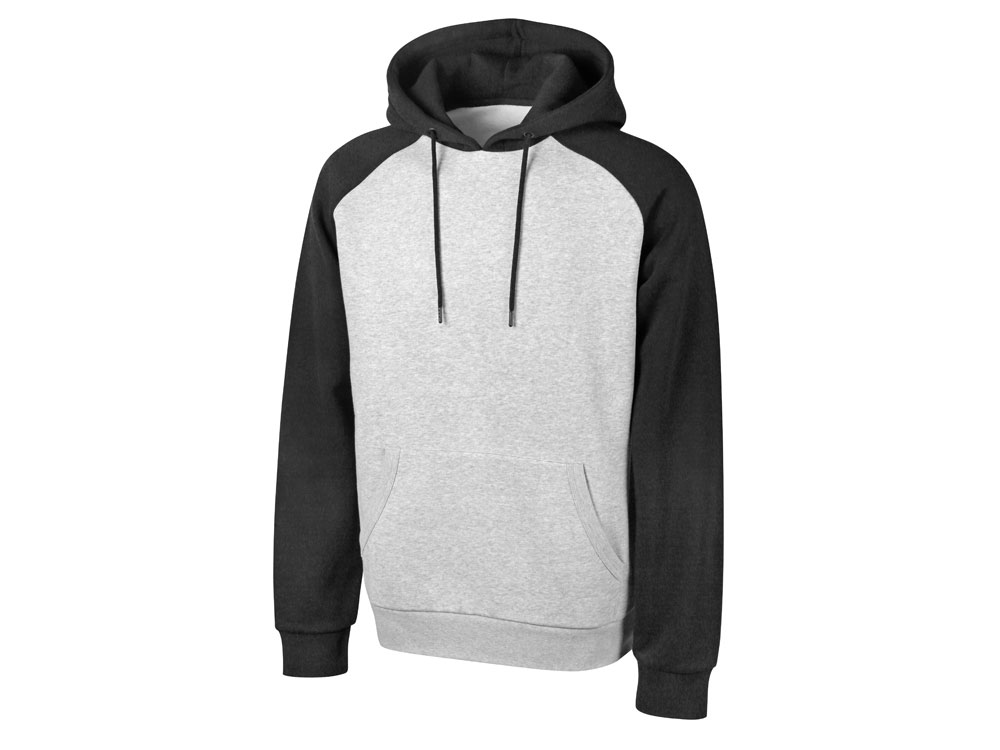 Толстовка с капюшоном Dublin мужская, черный/серый меланж-4